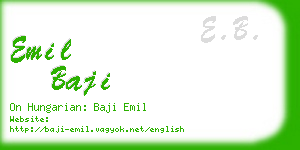 emil baji business card